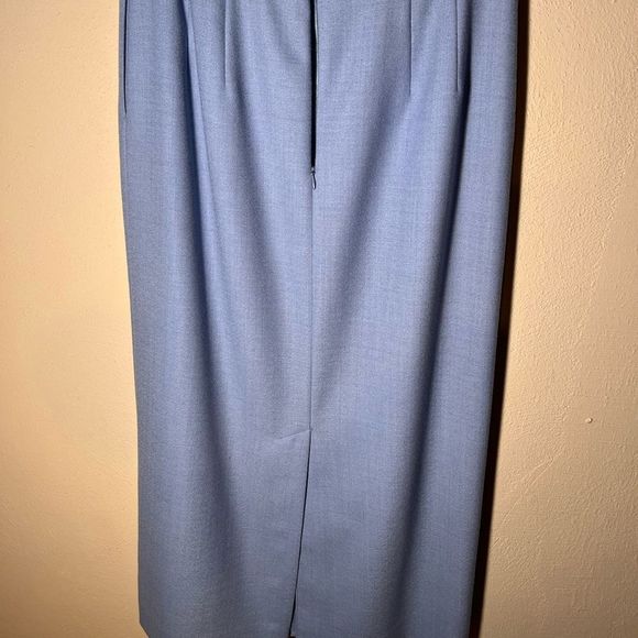 Pendleton Long Skirt 100% Virgin Wool Baby Blue Sz 10 - Picture 5 of 5